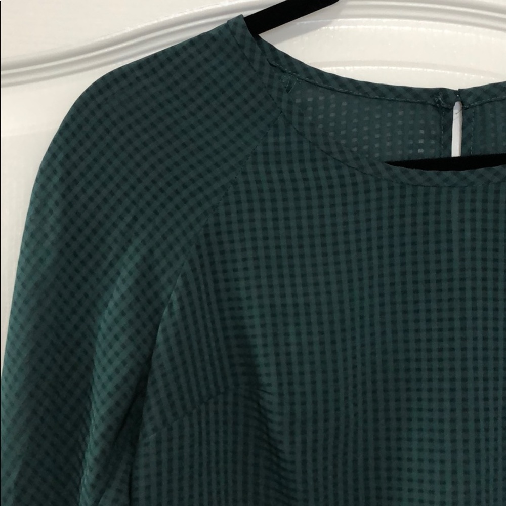 Green Ruffle Top - Picture 2 of 5